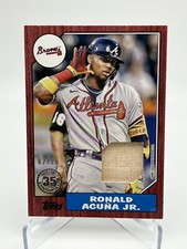 2022 Topps Series 1 1987 Topps Relic Red /25 Ronald Acuña Jr. Braves 87R-RA