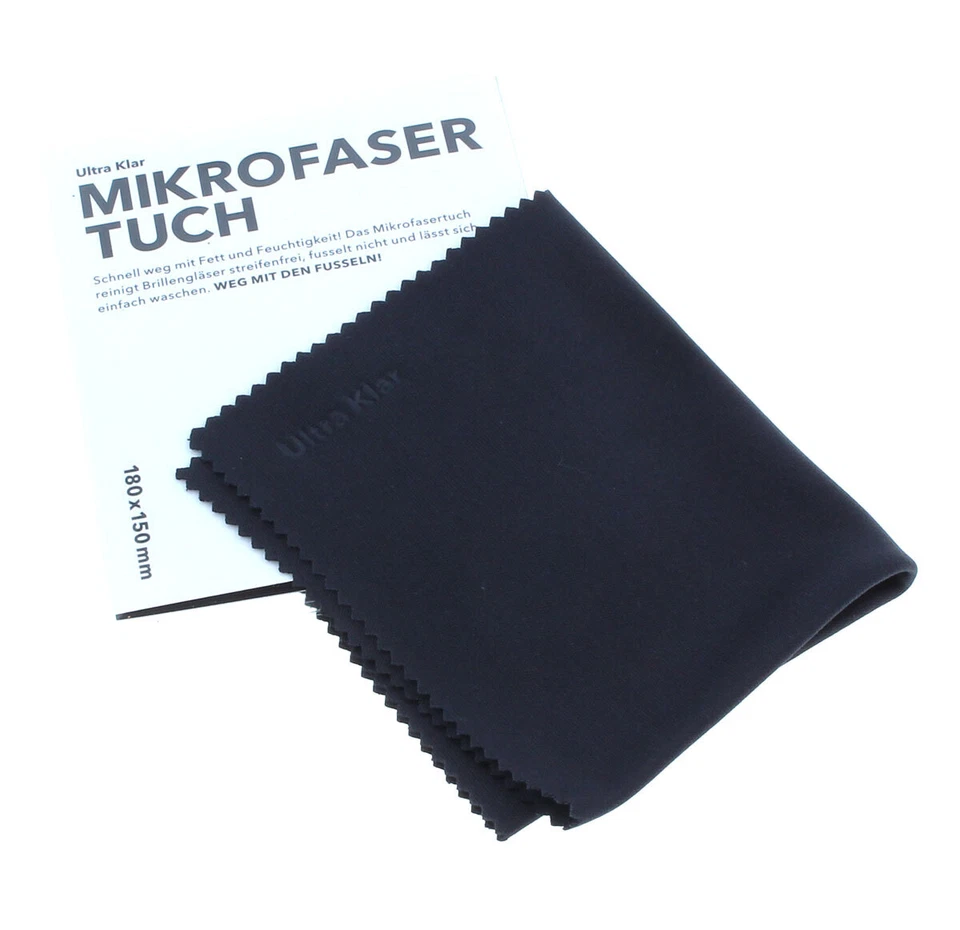 DEUTSCHE AUGENOPTIK AG Ultra-Klar Microfaser Brillenputztuch in schwarz - Microfasertuch