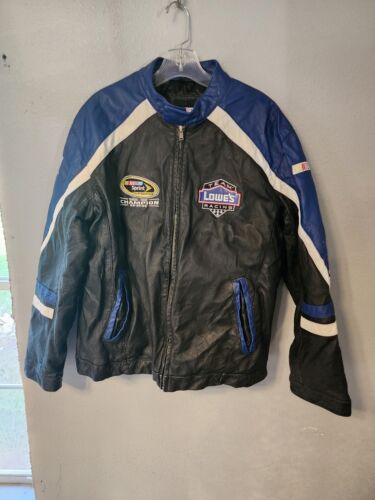 JIMMY JOHNSON LOWES LEATHER JACKET NASCAR L - Picture 1 of 5