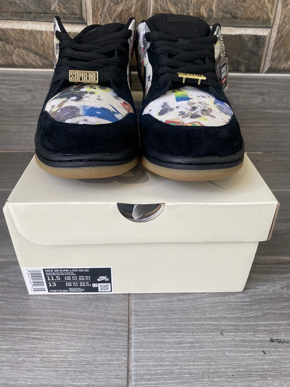 Nike sb dunk low Supreme Rammellzee taille 11,5
