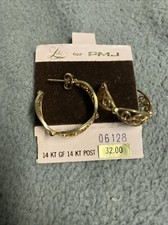 14 Kt.G.F. Hoop Earrings 14 Kt Post