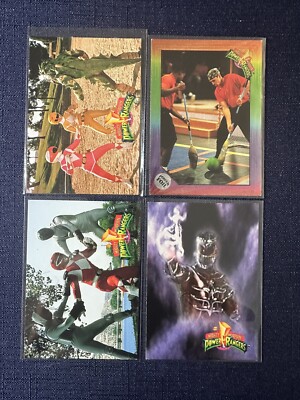 1994 Mighty Morphin Power Rangers Foil Card #13 And 3 Base Cards | eBay