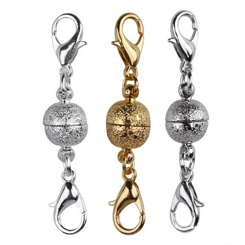 2/5X Magnetic Extender Double Lobster Clasps Hooks For Bracelet Necklace Jewelry - Image 2 of 4
