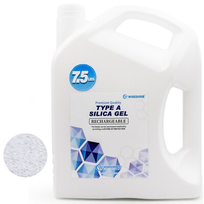 7.5LBS Premium Quality Reusable Type A Silica Gel Desiccant Beads-Rechargeable