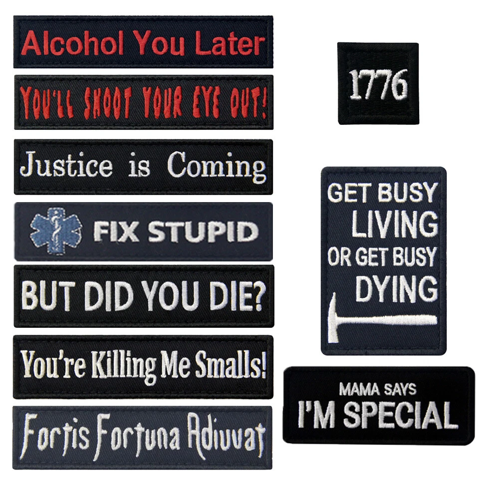 Embroidered Patches Sew On transfers Hook Loop applique badge emblem Many Choice - Image 2 of 4