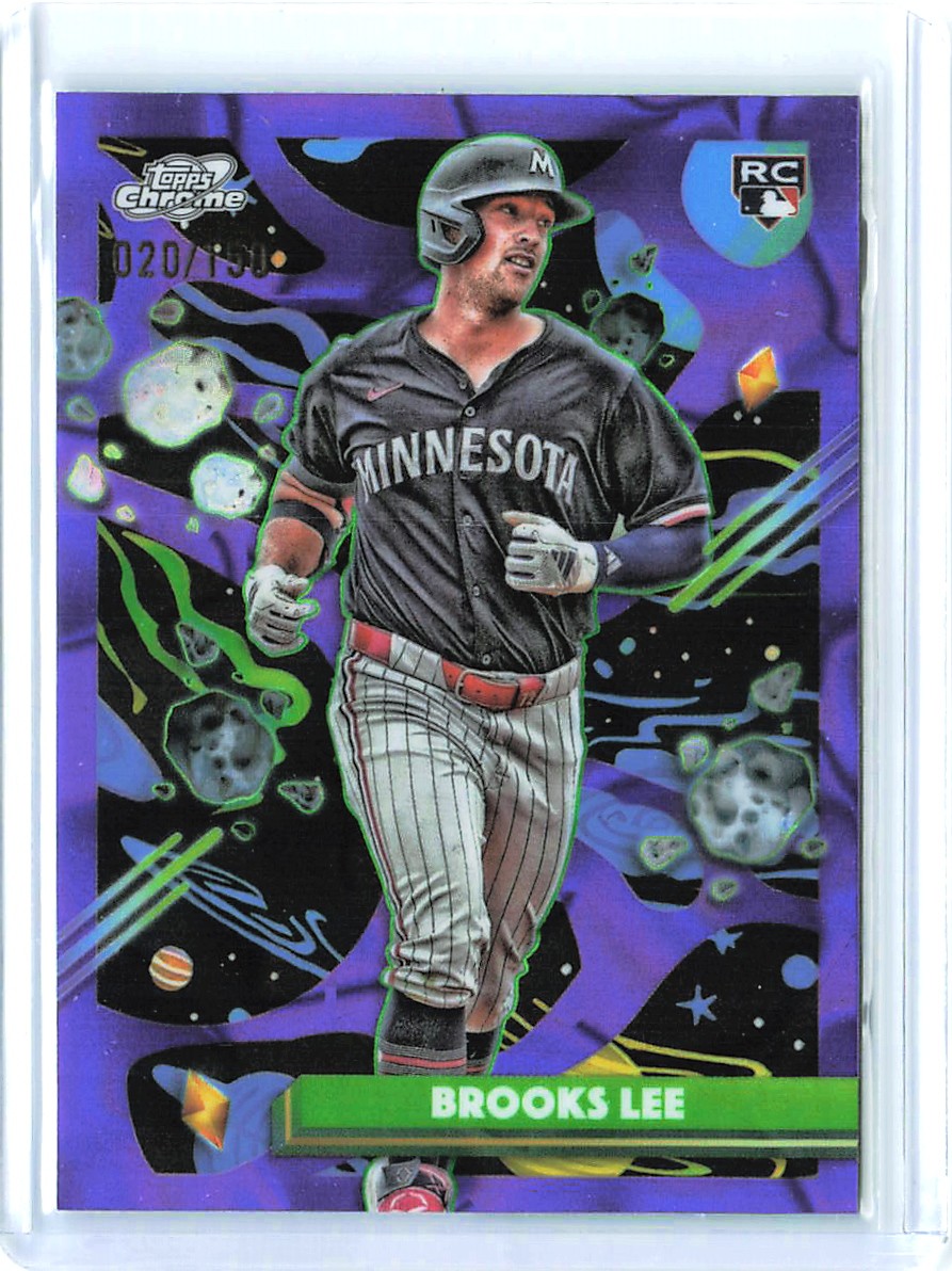 2025 Topps Chrome Cosmic Brooks Lee Purple Nebula #129 RC /150 MLB Card