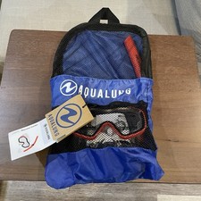 Aqualung Junior Raccoon Combo Mask Snorkel Set Orange White