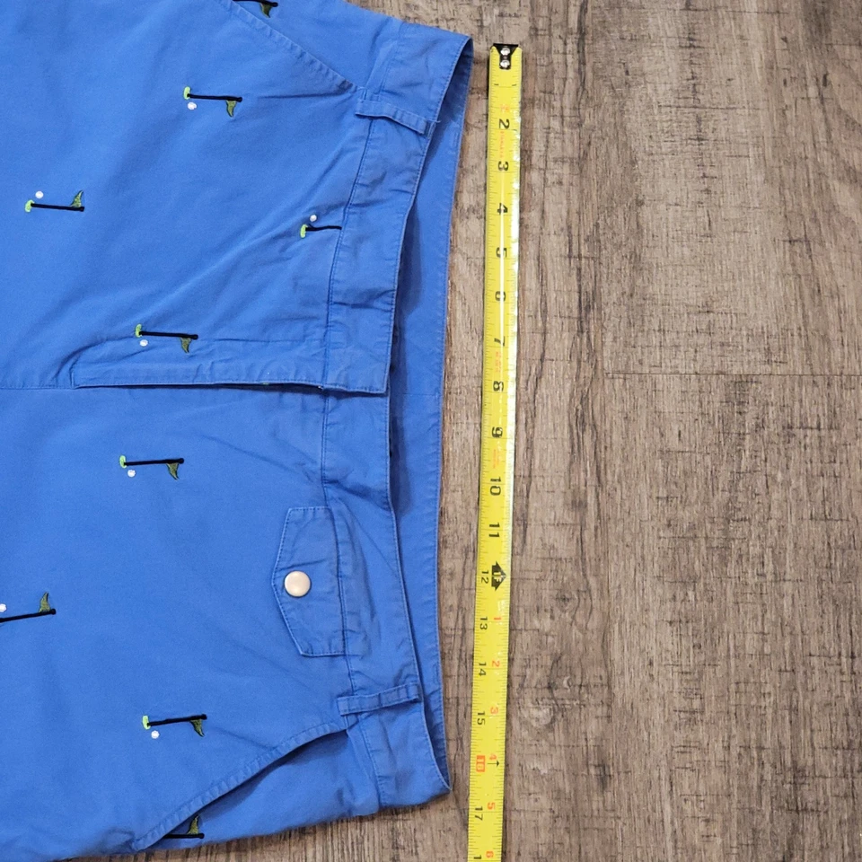 Lilly Pulitzer White Label Embroidered Golf Flag Blue Pants Women's Size 14 - Image 3 of 4