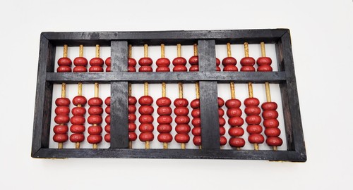Original Lotus Flower Brand PRC Handcrafted Bamboo Abacus Suanpan 1950s - Picture 3 of 7