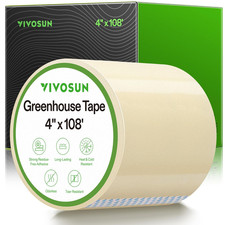 Greenhouse Repair Tape, 6.3 Mil 4" X108' Weatherproof Clear Poly Patch Tape, Hea