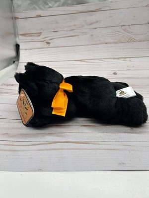 Snuggie Toys Black Cat Plush 10'' Halloween Stuffed Animal Orange Bow NWT