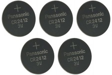 5 pcs CR2412 2412 LR2412 Panasonic Bulk 3V Lithium Coin Battery w/ free trk#
