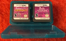 Nintendo DS Lot of 2. Barbie Jet, Set & Style. Barbie Groom and Glam Plus. Case