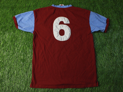 サッカー　シャツ　West Ham United WEST HAM UNITED #6 1966-1967 FOOTBALL SHIRT JERSEY HOME SCORE DRAW