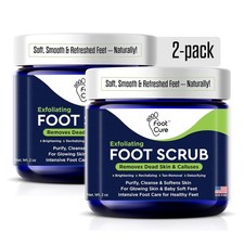 Exfoliating Foot Scrub with Pumice Stone powder - Gentle 2 Ounce Pack of 2 