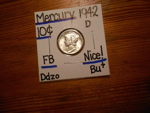 1942D Mercury Dime BU+ NICE!!!! PQ!!!! Full Bands!!!! COOOOOOOL!!!!!