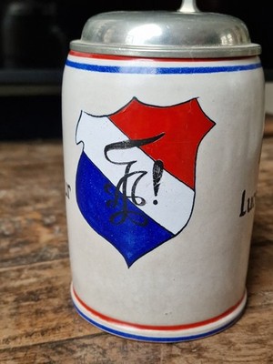 alter Studentika Bierkrug Atisia Lucernensis Zirkel Burschenschaft Luzern