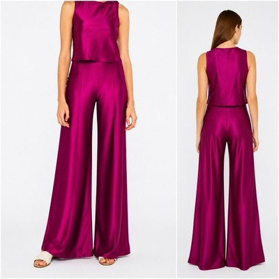 Ripley Rader SATEEN Stretch Wide Leg Pants Slate Magenta 3(M)