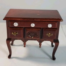 Casa delle bambole vintage in miniatura legno mogano color Chippendale credenza 1:12