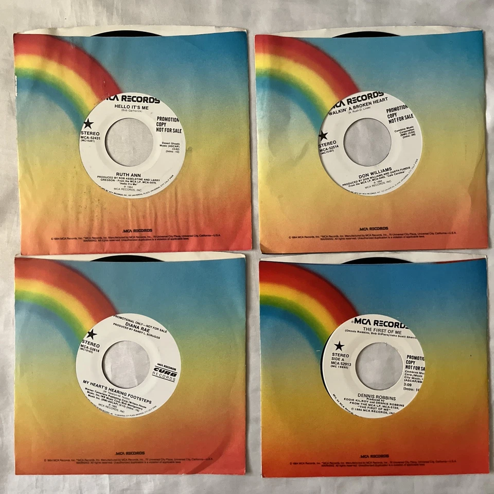 WHITE LABEL PROMO  7" 45rpm LOT: 25 Classic US records + company sleeves! #6 - Image 4 of 4
