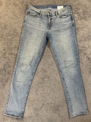 Banana Republic Slim Fit Mens Jeans Size 33x32 Light Wash Zipper Fly