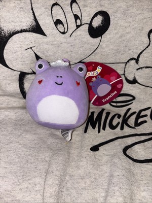 Original Squishmallows Francine The Frog Purple 3.5'' Keychain Plush New w/ Tag