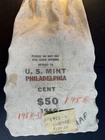 2 Rolls - 1958 D BU Uncirculated Lincoln Wheat Penny Cent 1C.  Sealed 50+ yrs!!
