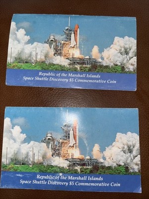 1988 Launch of Space Shuttle Discovery - Marshall Islands $5 Commemorative Coin