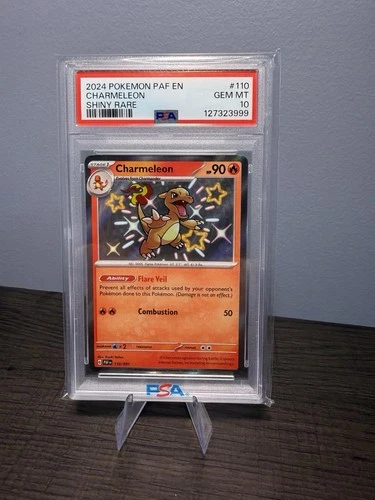 Pokemon 2024 Charmeleon Paldean Fates 110/091 Shiny Rare Holo PSA 10 English
