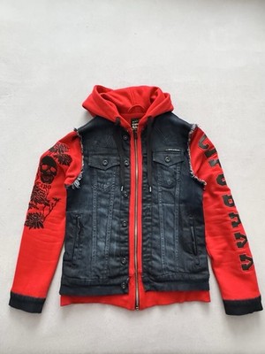 Cipo & Baxx Herren Jeans Jacke Weste Denim Hoodie Gr. S Wie Neu