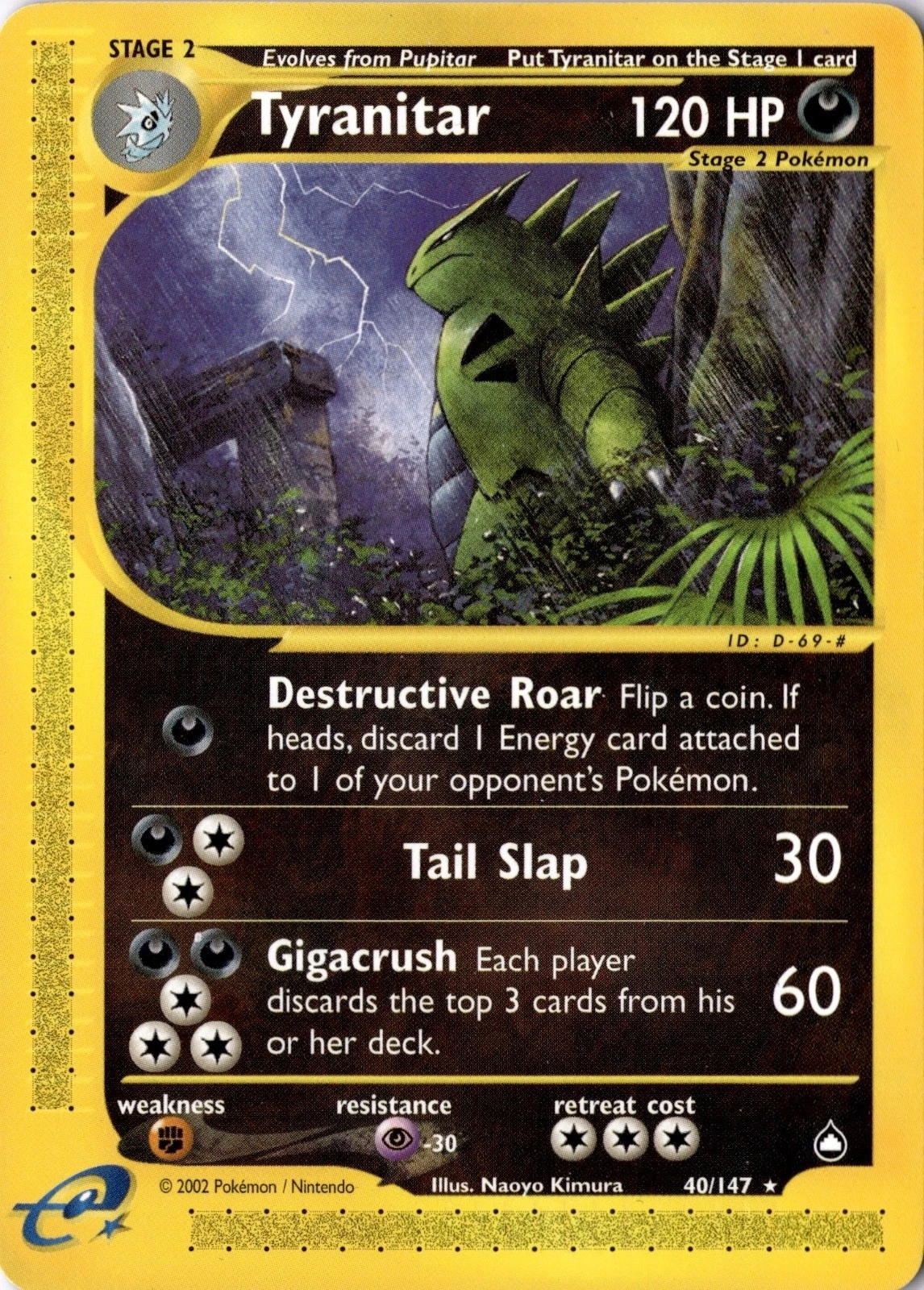 Tyranitar 040/147 - Aquapolis - Pokemon - NM