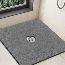 Shower Mat Non Slip,32 x 32 Inch Extra Large Square Shower Mat with Drain Hole i