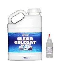 Fiberglass Supply Depot Clear UV Resistant Gelcoat No Wax Gallon with 60cc Ha...