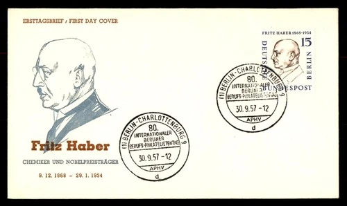 Mayfairstamps Germany FDC 1957 Fritz Haber First Day Cover aax_14477