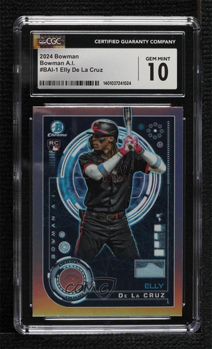 2024 Bowman Bowman AI Elly De La Cruz #BAI-1 CGC 10 Gem Mint Rookie RC