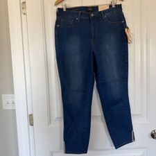 NYDJ lift and tuck technology Ami Skinny embroidered cuff Jeans size 14