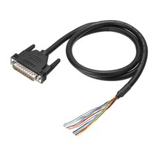 4.9 ft 26AWG DB25 Male Connector to Bare Wire END RS232 25-Pin