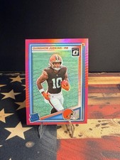 2025 Panini Donruss Rated Rookie Quinshon Judkins #330 Optic Preview Pink Prizm