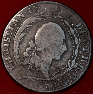 1766 German States Pfalz 20 Kreuzer Silver Foreign Coin
