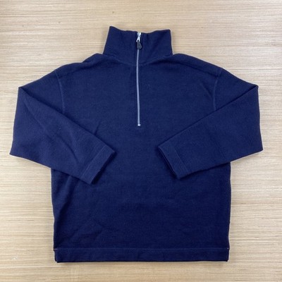 Devold Sweater Mens Med Black Pure Wool Sweatshirt 1/2 Zip Original Blaatroier