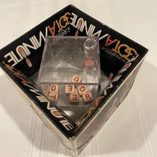 VNTG Scrabble Brand GOT A MINUTE Game Lucite Selchow & Righter Co. 1973 Germany