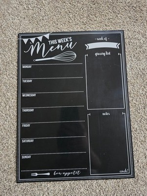 Magnetic Weekly Menu Board Chalk Board Markers