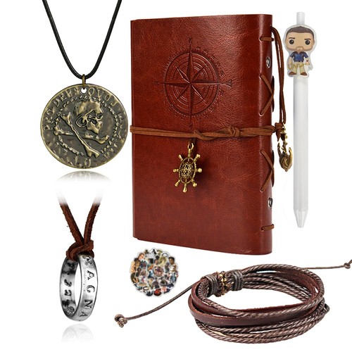 Uncharted 4 Drake Skull Coin Necklace & Ring Set, Leather Journal, 30 ...