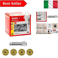 Fischer 100 Tasselli SX Plus 6x30 mm per Fissaggi Sicuri in Muro e Calcestruzzo