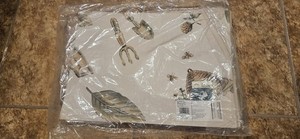 Pfaltzgraff Accents Naturewood Sage Pattern Placemats Set of 6 17x12" NEW