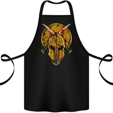 Spartan Teschio Casco Palestra Mma Arti Marziali Cotone Grembiule 100% Biologico