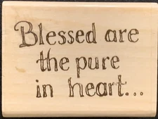 Uptown Holly Pond Hill Blessed Are The Pure In Heart Rubber Stamp