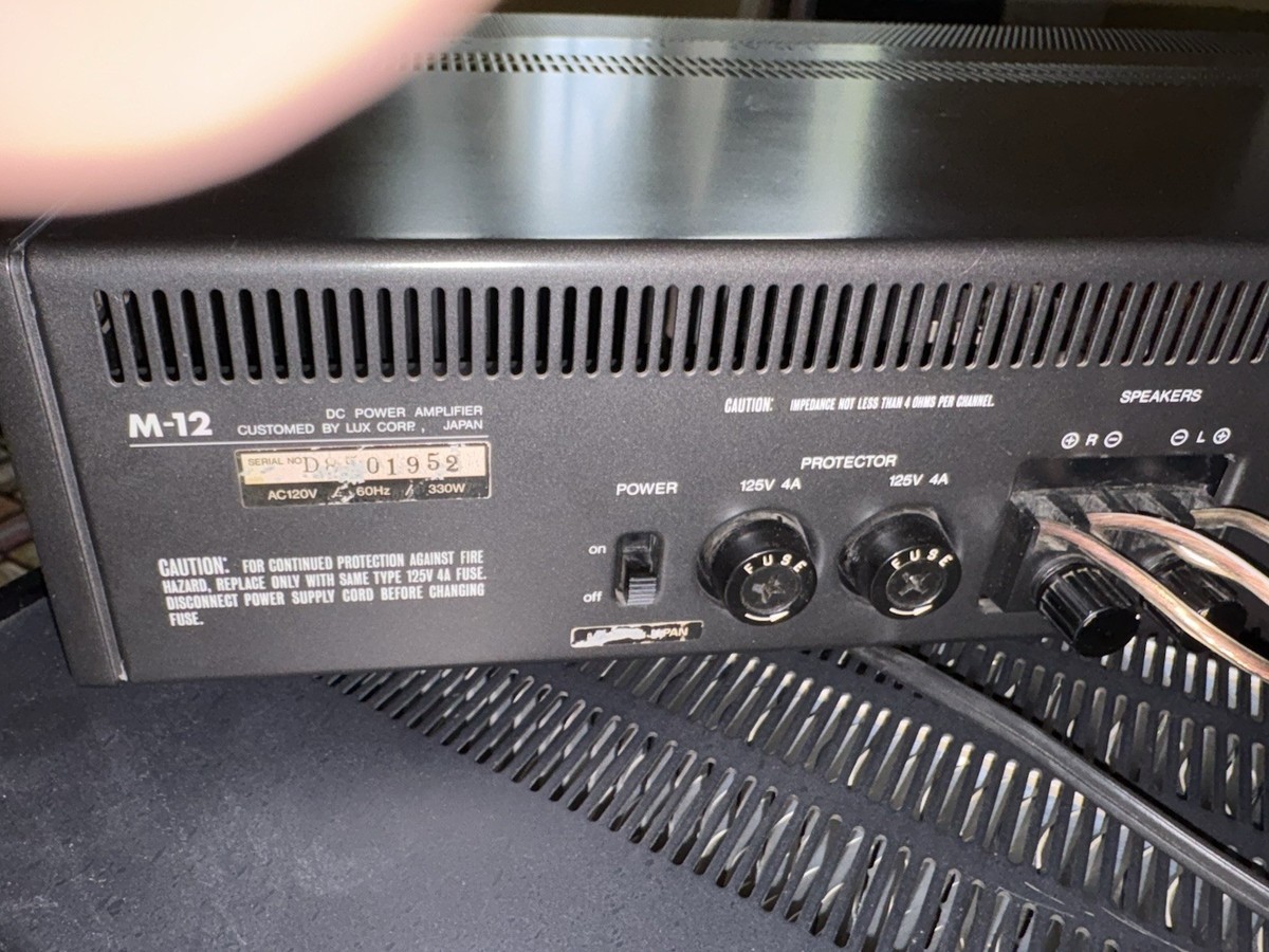 LUXMAN M-12 | Vintage Stereo Power Amplifier – Hi-Fi Amp – Working