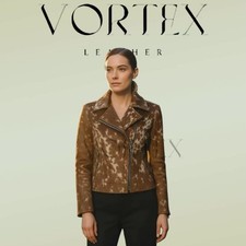 Handmade Womens Brown Cowhide Leather Jacket ...