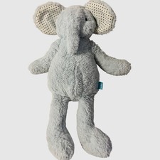 Manhattan Toy Elephant Lovey Plush Blue Polka Dot Ears Baby Security Blanket 14  